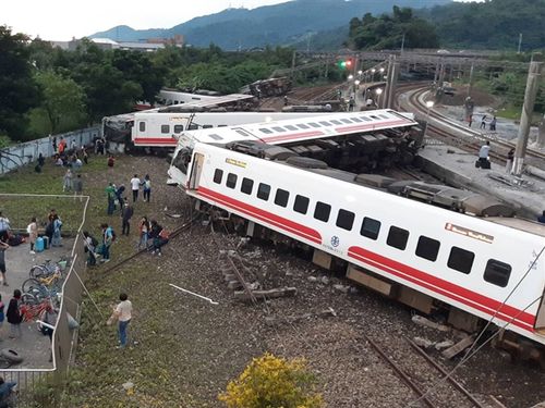 Foto: Onbekend - Treinongeluk Taiwan