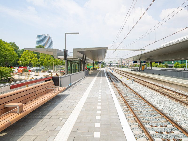 Het nieuwe perron van Groningen Europapark. (Foto:  ProRail / Stefan Verkerk)