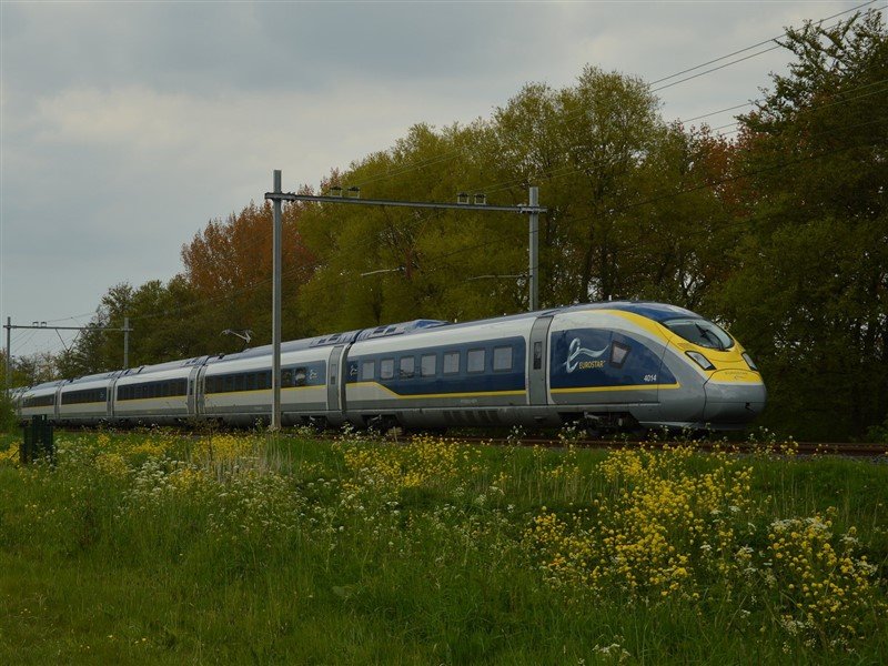 De Eurostar rijdt momenteel een enkele keer per dag tussen Amsterdam en Londen (Foto: DelftTrains)