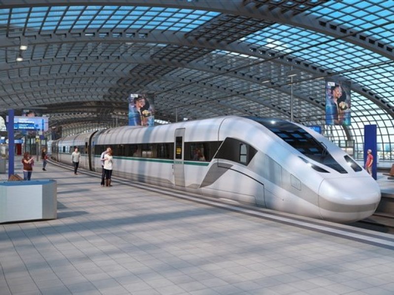 Een model van de nieuwe Siemens Velaro Novo (Foto: Siemens)