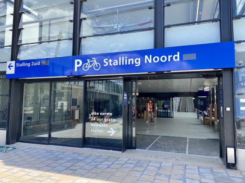 De nieuwe fietsenstalling bevindt zich aan de noordzijde van het station (Foto: NS)