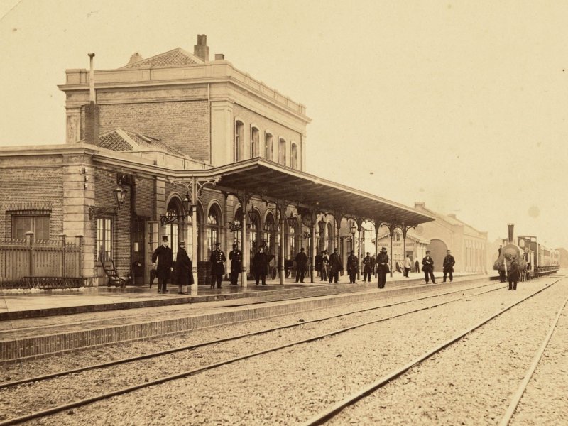 Het station van Alkmaar in 1866 (Foto: Onbekend)