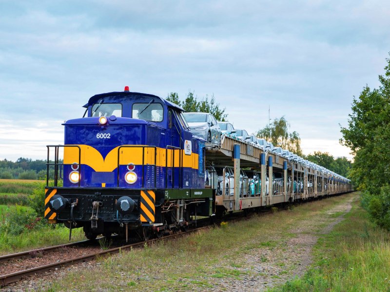 De V60-locomotief op de Pon-lijn naar Leusden. (Foto: HSL / Henk Zwoferink)