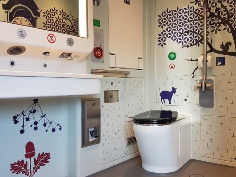 Het toilet is geschikt voor mindervaliden. (Foto: NS)