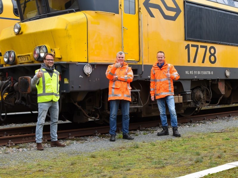 De overdracht van de locomotieven van NS aan VolkerRail (Foto: VolkerRail)