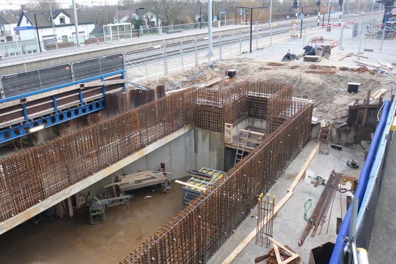 De nieuwe tunnel in aanbouw