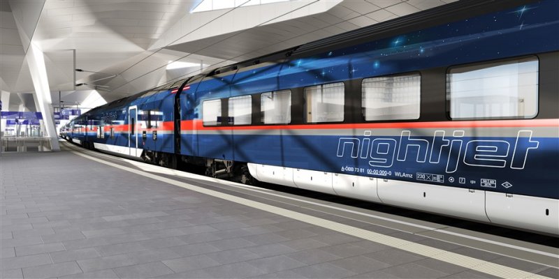 Een afbeelding van de nieuwe NightJet (Foto: ÖBB / Siemens)