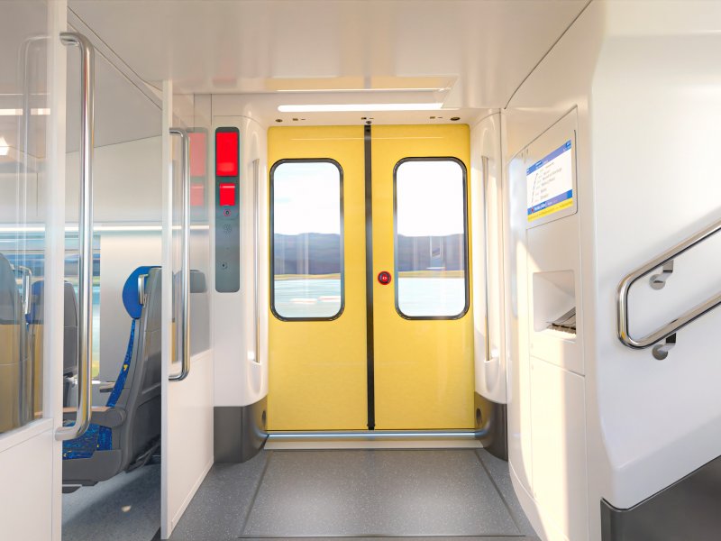 De trein is gelijkvloers, en daarmee geschikt voor mindervaliden (Foto: Alstom)