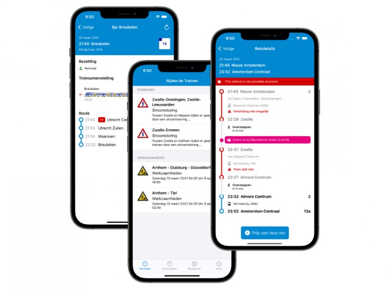 De app Rijden de Treinen op de iPhone 