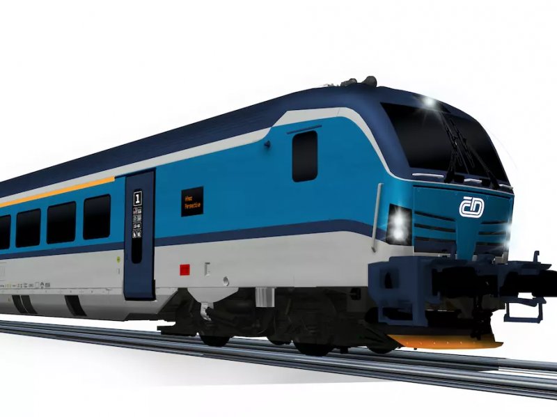 De stuurstand van de trein die opvallende gelijkenissen heeft met de Siemens Vectron locomotief (Foto: Siemens / Skoda)