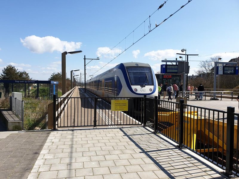 Het extra perron die in het voorjaar van 2020 door ProRail is aangelegd (Foto: Treinenweb)