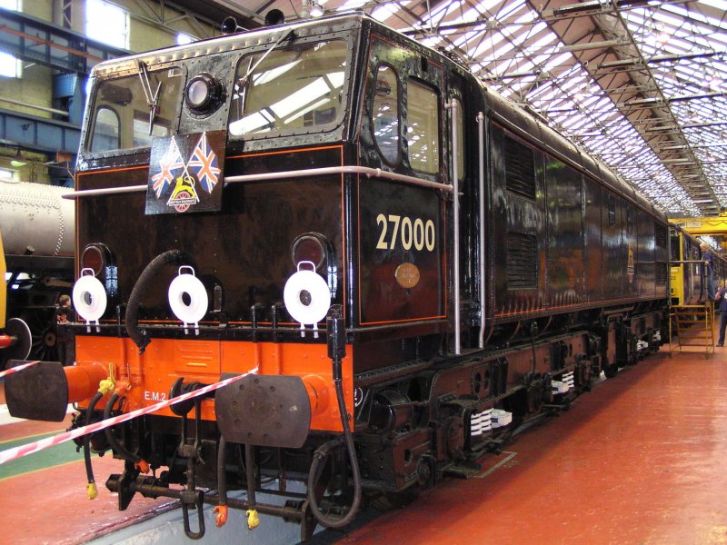 Locomotief 27000 (1502) in het Britse Midland Railway Centre in zijn oorspronkelijke kleurstelling (Foto: Phil Scott)