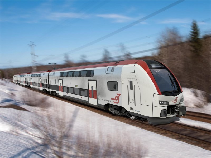 De KISS-dubbeldekker die in Zweden rijdt (Foto: Stadler)