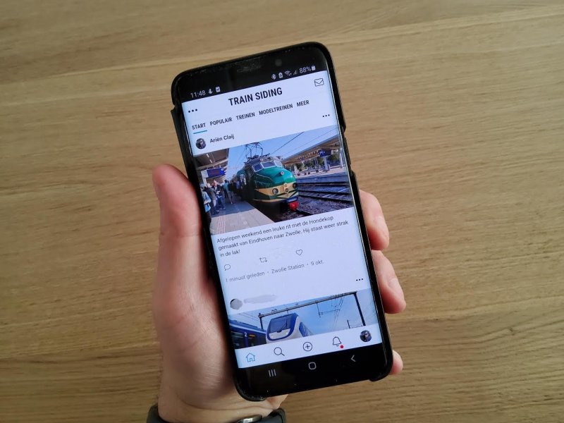 Het nieuwe platform Train Siding is ook als app te gebruiken. 