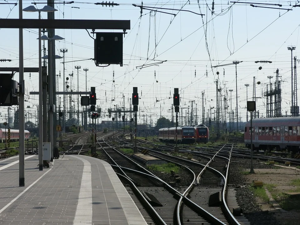 Een archieffoto van een station in Duitsland 