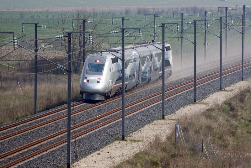 TGV-POS 4402 tijdens het behalen van een wereldrecord met het behalen van 574 km/u (Rechten: Alain Stoll)