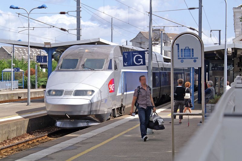 Een TGV Atlantique op station Vannes (Rechten: Bruno Corpet)