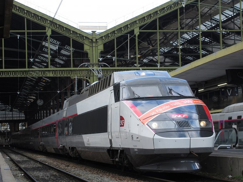 Sud-Est TGV 16 die bij een recordpoging in 1981 een snelheid van 380 km/u haalde (Rechten: S23725)