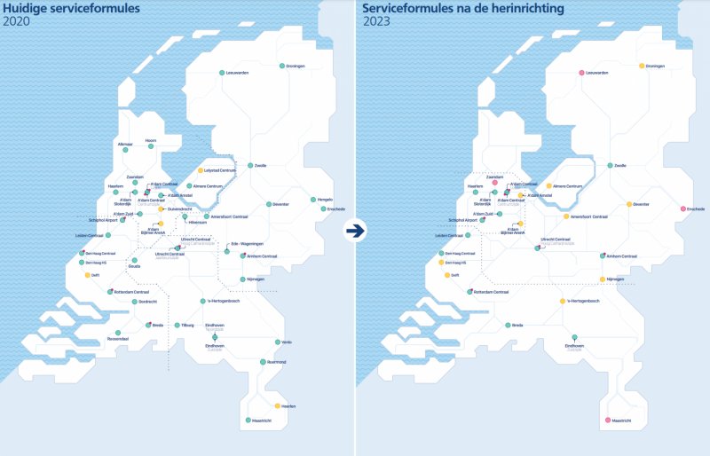 De aanpassingen in de serviceverlening op stations. (Rechten: NS)