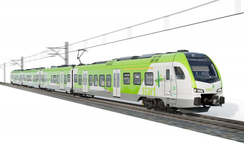 Het ontwerp van de nieuwe treinen voor Start en Arriva. (Foto: Start / Stadler)