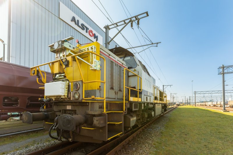 Het ODS-systeem op een Belgische HLR77 locomotief. (Foto: Jord Visser/Alstom)
