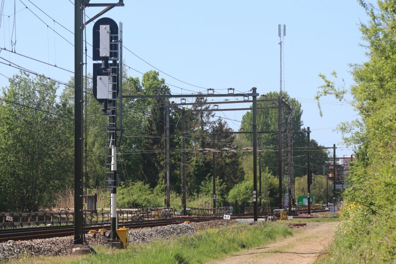 Het kruispunt Blauwkapel bij Utrecht. (Foto: Copyright Treinenweb.nl)