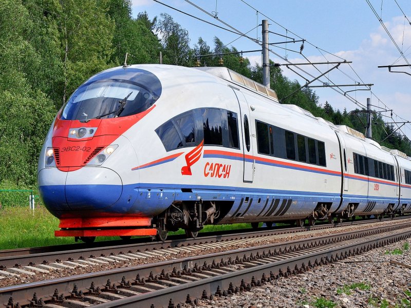 De Russische SapSan trein die door Siemens gebouwd is. (Foto: Sergey Korovkin)