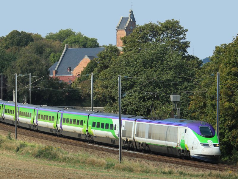 Later reed de IZY-dienst met een TSMT-trein die bekend is van de Eurostar. (Foto: Cramos)