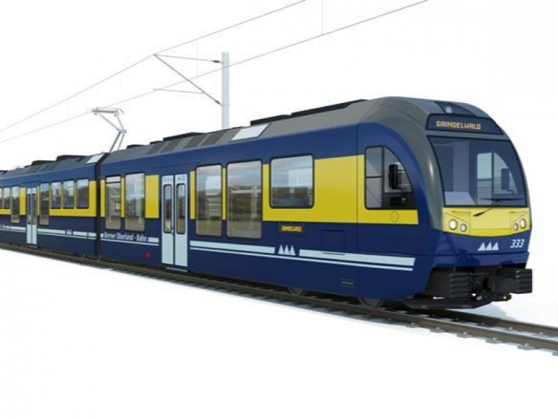 De nieuwe treinen van het type ABeh 4/8 die over een paar jaar naar Grindelwald zullen rijden. (Foto: )