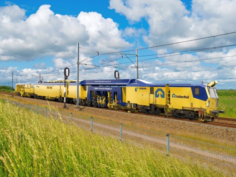 Een design-art van de nieuwe Unimat voor VolkerRail (Foto: VolkerRail)