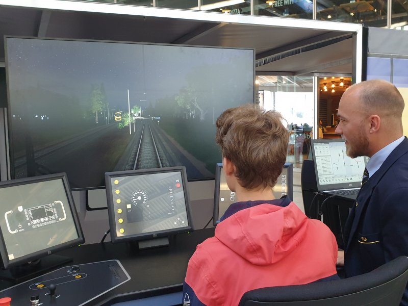De tour met de simulator komt op 4 november ten einde in Lelystad. (Foto: Treinenweb)