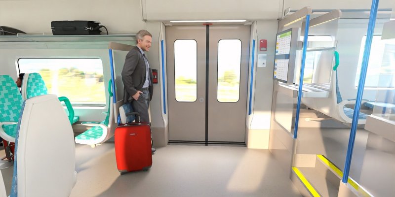 Het interieur is erg ruim en geschikt voor bagage.  (Foto: Alstom)