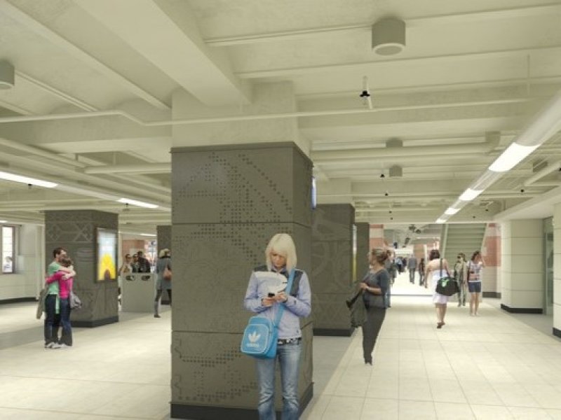 Een impressie van de vernieuwde Oostvleugel van Amsterdam Centraal. (Foto: ProRail)