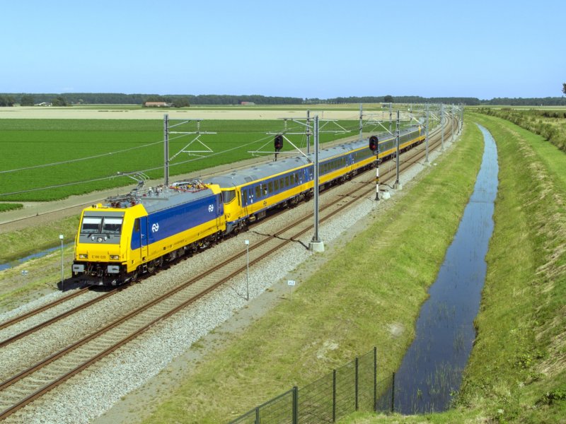 Een eerdere testrit op de Hanzelijn tussen Lelystad en Zwolle. (Foto: Patrick van Hattem)