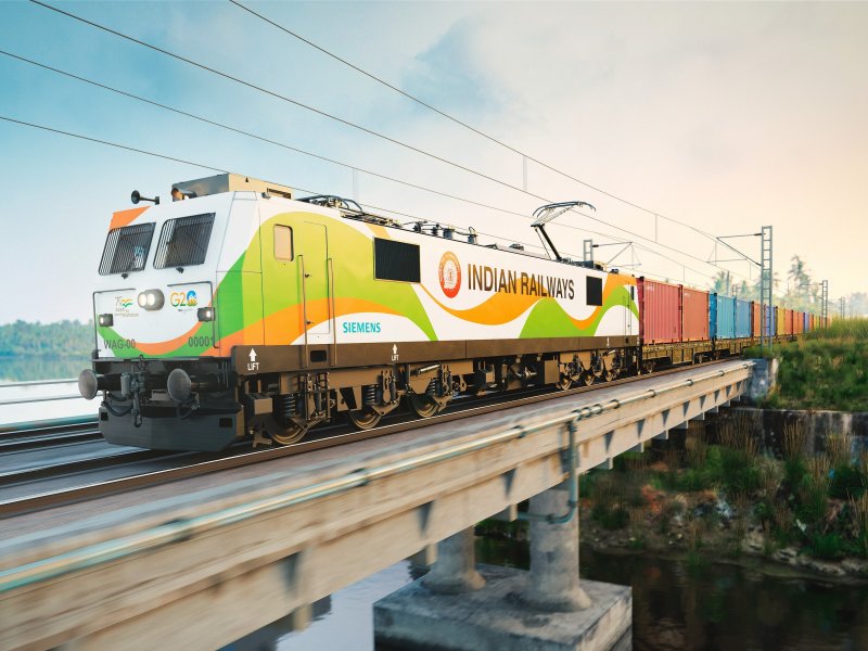 Het ontwerp van de nieuwe krachtige locomotieven voor India. (Foto: Siemens Mobility)