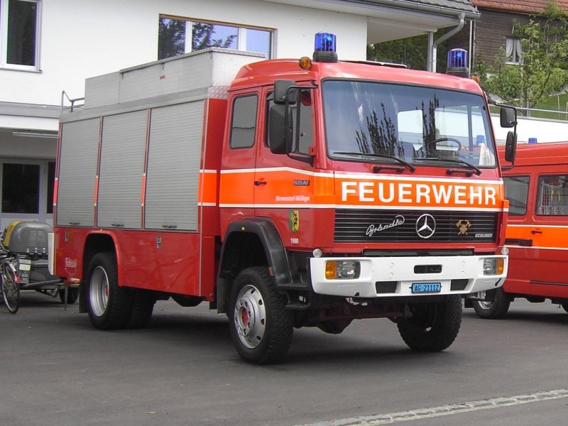 Een archieffoto van een brandweerauto. (Foto: Badener)