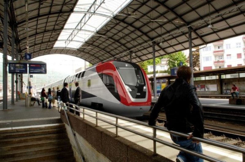 Een designschets van de nieuwe Twindexx die vanaf 2013 in Zwitserland moet rijden. (Foto: Bombardier / SBB)