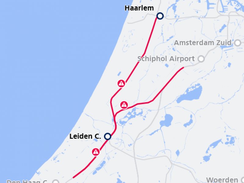 De komende dagen zullen er geen trein rijden tussen Den Haag en Leiden Centraal. (Foto: NS)