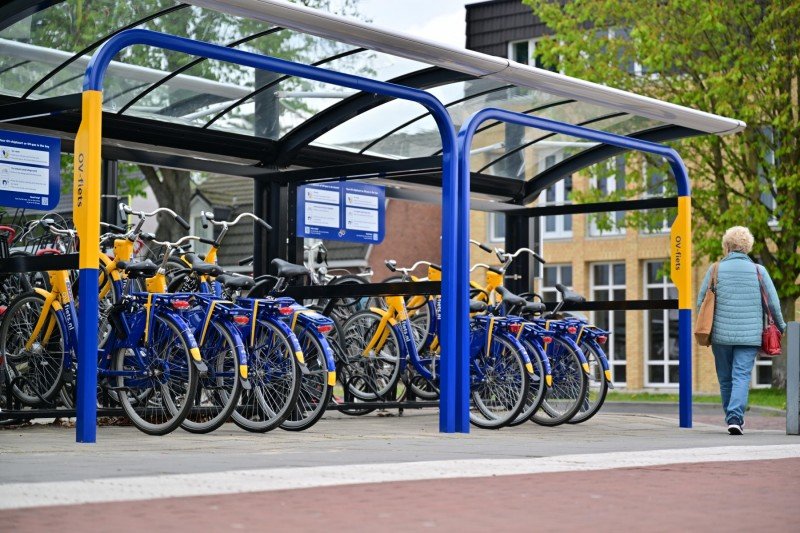 De nieuwe onbeheerde OV-fietsverhuur op de kleinere stations. (Foto: NS)