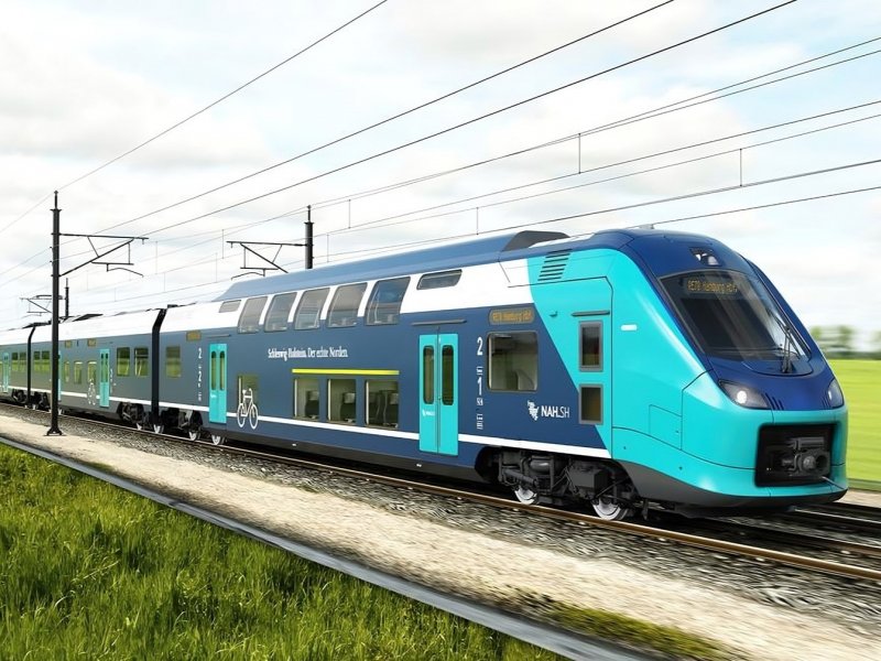 De livrei van de Coradia Stream ziet er herkenbaar uit voor NAH.SH. (Foto: Alstom)