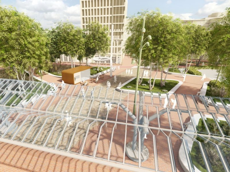 Het ontwerp van het nieuwe stationsgebied voor Lelystad Centrum. (Foto: Gemeente Lelystad)