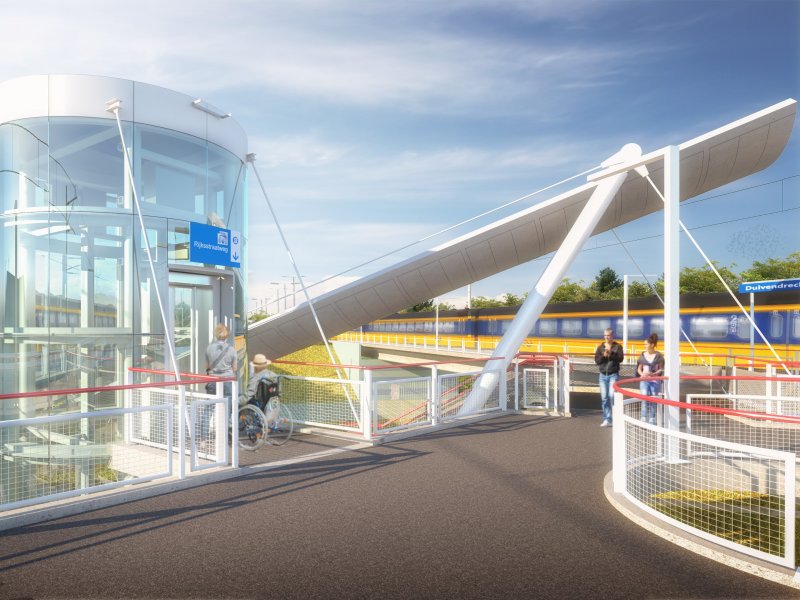 Het ontwerp voor de nieuwe lift die in 2025 gebruikt kan worden. (Foto: ProRail)