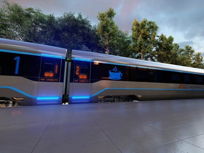 Een concept-art van de nieuwe rijtuigen. (Foto: PKP)