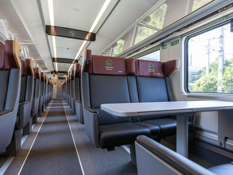Aan comfort in de trein zal de reizigers niks ontbreken. (Foto: Siemens Mobility / BB)