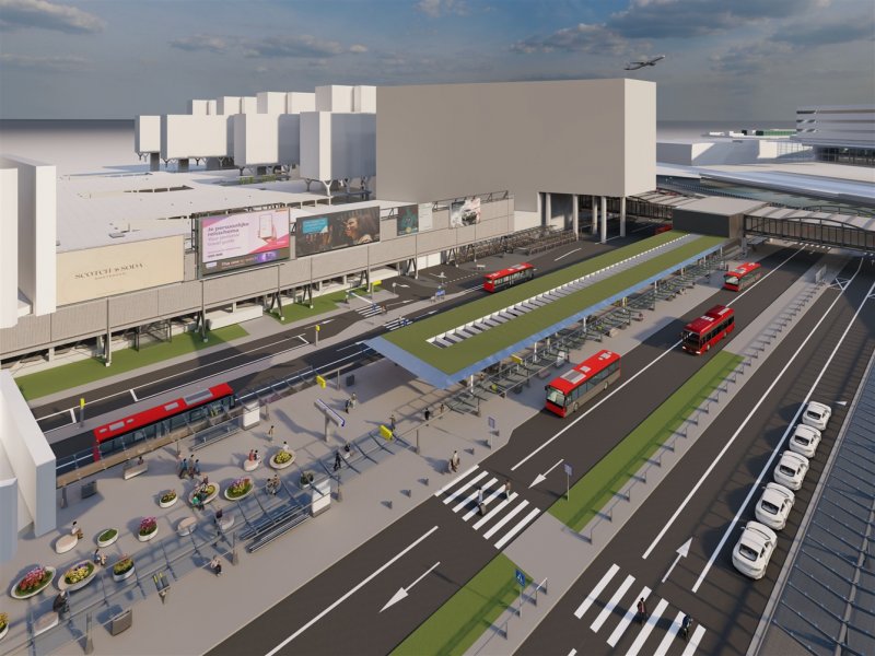Busplatform op Schiphol Airport gaat komende jaren op de schop - Treinenweb