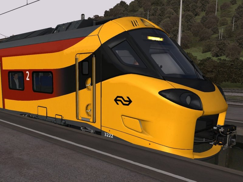 De 'uitgelekte concept-art' van een nieuwe ICNG voor de Belgische spoorwegen. Uiteindelijk gaat het om een screenshot uit Train Simulator Classic. (Foto: Treinenweb.nl)
