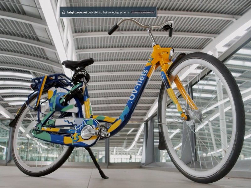 De NS heeft zestig OV-fietsen in omloop gebracht met bijpassende bestickering voorzien van kenmerken uit de bijbehorende provincie. (Foto: NS)