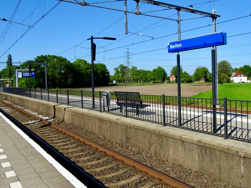 Het station van Beilen waar het derde spoor zal verdwijnen. (Foto: Gouwenaar)