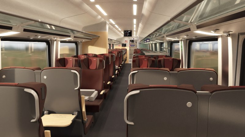 De tweede klas in de Railjet. (Rechten: ÖBB)