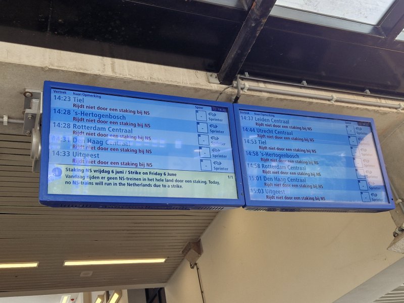 NS ontvangt tienduizenden claims van reizigers vanwege staking (Foto: Treinenweb/Clayweb)